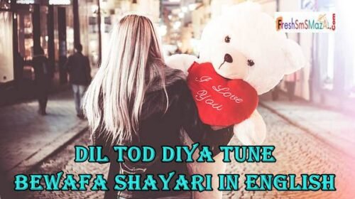 dil tod diya tune bewafa shayari in english