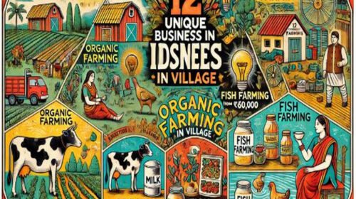 12 unique business ideas in village in hindi: डेयरी फार्मिंग, ऑर्गेनिक फार्मिंग, पोल्ट्री फार्मिंग, फिश फार्मिंग, फूड प्रोसेसिंग, 12 महीने चलने वाला बिजनेस आइडियाज [₹40,000 महीना] से [₹60,000 महीना]