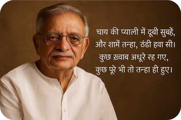 ज़िंदगी पर गुलज़ार के 4 लाइन वाले शेर