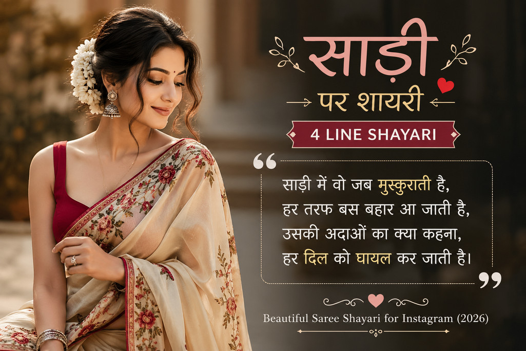 Beautiful Saree Shayari for Instagram