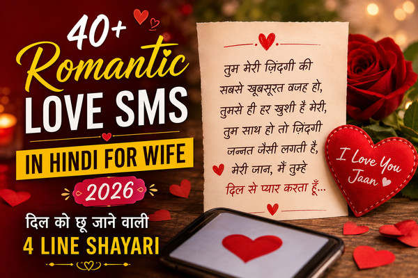 romantic love SMS in Hindi for wife